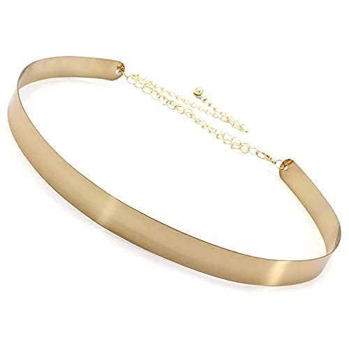 udeeta mart Latest Fashion Adjustable Metal Waist Belt for Women and Girls Womens Adjustable Belt for Saree, Western Dress, Traditional Dress, Party Designer wear Adjustable Metal Plate Type Golden-image-49