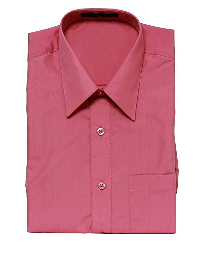 OMEGA Mens Long Sleeve Regular Fit Solid Dress Shirt 16-16.5 N : 36-37 S Purple