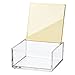 mDesign Small Plastic Cosmetic Storage Box with Decorative Hinged Lid, Mini Organizer Container for Vanity, Countertop, Cabinet - Holds Lipstick, Blush, Jewelry - Lumiere Collection - Clear/Soft Brass