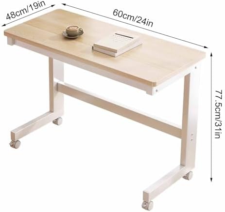 Mobile C-Shaped Bedside Table on Wheels – Versatile Coffee Table with Dual Corner Options, Fixed & Movable Design Perfect for Living Rooms, Bedrooms, & Lounges (100cm)