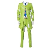 Pannacotta Fugo Cosplay Leather Suit Green Halloween Carnival costume (Male L)