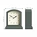 JONES CLOCKS® Tavern Mantel Clock | Small Modern Arch top Design | Asparagus Green | Contemporary Classic Style for Desk, Table, Shelf or Bedside