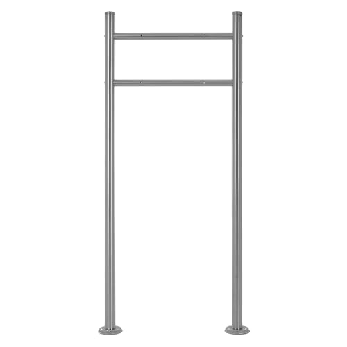 ML-Design Briefkastenständer aus Edelstahl, Silber metallic, Gesamthöhe...