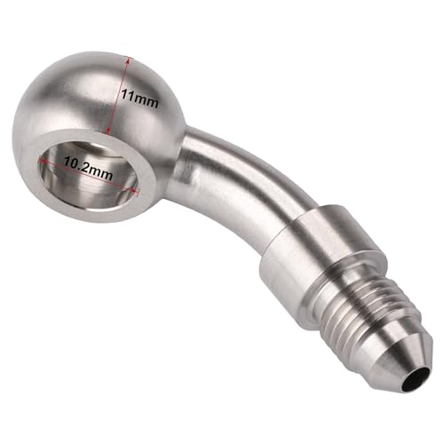 Podavelle 3AN Male to 10mm 3/8" Banjo 45 Degree Stainless Steel Brake Hose Fitting Adapter by Podavelle - Used condition - Image 2