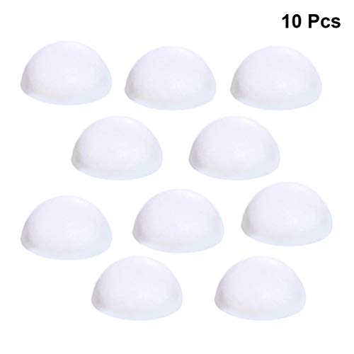 Toddmomy 10 Stks 5 Cm Witte Schuimballen Diy Piepschuim Vormige Halve Ballen Modellering Piepschuim Ornament Voor Diy… - Image 5
