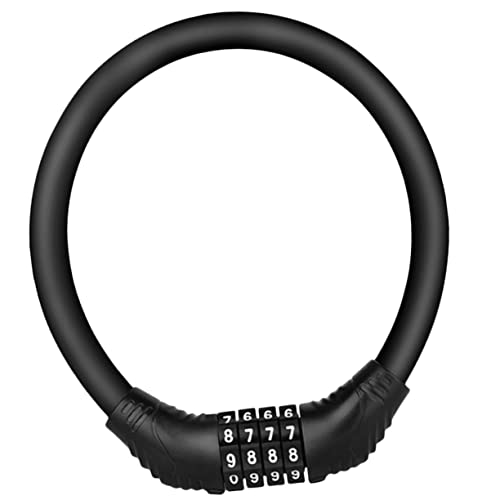 DOITOOL 1pc Portable Coded Password Bike Lock Lightweight Easy to Carry Secure Coded Padlock for Black