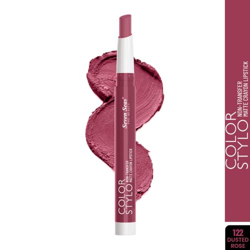 Image of Seven Seas Color Stylo NonTransfer Matte Lipstick | Matte Finish Crayon Lipstick | Waterproof | Long Lasting | Lasts Up to 24 hours(Dusted Rose)