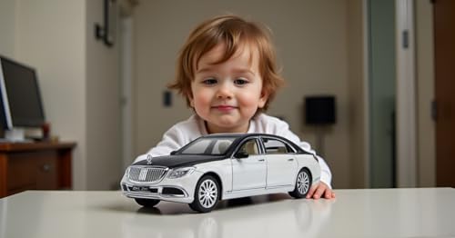 Image of WORSHIPER Toys & Gift - Benz Maybach S600 | 1:32 Scale | Diecast Model Alloy Metal Pull Back Toy car for Kids with Openable Doors & Light, Music Toy Vehicle for Kids ?Colors as Per Stock?