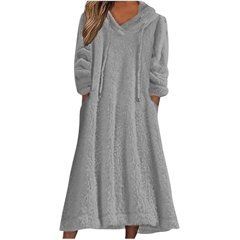 Women's Long Sleeve V Neck Sweatshirt Dress Cover