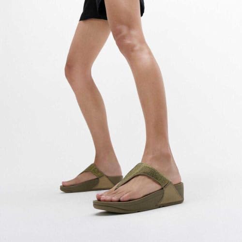Image of Fitflop LULU CRYSTAL EMBELLISHED TOE-POST SANDALS