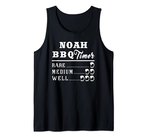 Image of Mens Noah BBQ Timer Beer Drinking Funny Grilling Master Tank Top