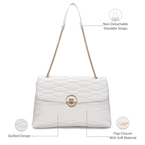 Image of Lavie Luxe Women's Monogram Wella 3-Compartment Satchel Handbag | Satchel Bag for Work | Ladies purse | Stylish Shoulder Bag | Gift For Women
