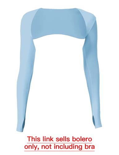 Image of YEOREO Women Crop Top Long Sleeve Bolero Open Front Workout Cropped Shirts Sports Shrug