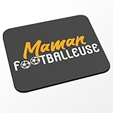 Parfait pour offrir en cadeau Fabulous Tapis de Souris Noir - Maman Footballeuse Sport Foot Ballon Mère - (Dimensions 24 x 20 cm)