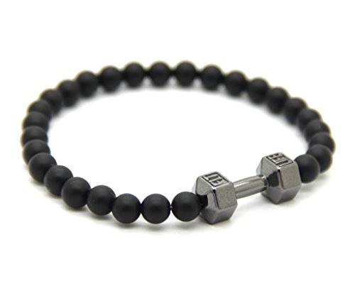 Lion&Son Fitness-Armband Herren-Mode-Schmuck Obsidian Vintage-Fashion Damen-Accessoire Sport-Band Cover