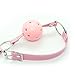 Breathable Leather Harness Mouth Ball Gag Oral Sex Slave Toy for Adult BDSM Bondage Restraints (Pink)