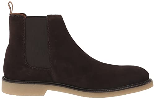 Image of BOSS mens Suede Chelsea Boot With Embossed Logo