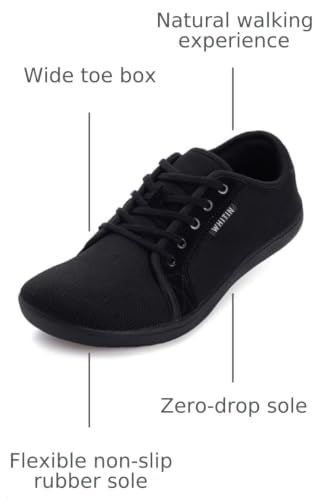 Image of WHITIN Men's Wide Barefoot Sneakers for Optimal Relaxation W81 | Foot-Shaped Fit, Ground Feel, Lightweight & Breathable, Versatile Comfort for Walking, Standing & Training
