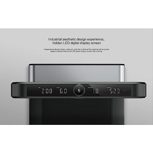 Image of Quiet Foldable Treadmill, Flat Treadmill with Hidden LED Digital Display Screen, 0.5-12km /h Multi-Level Free Adjustment, Support Mobile Phone NFC Connection, Fast Folding and Free Installation