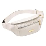 Bum Bags, Fanny Pack Fashionable, Fanny Pack Men Women Fashion, with Adjustable Strap, for Women Men Sports Running Hiking Jogging(White)