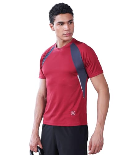 Image of CHKOKKO Gym Tshirt for Men Workout Regular Fit Sports Activewear Man Tshirts with Round Crew Neck and Half Sleeves for Yoga Running&Outdoor Activities