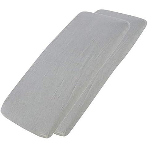 Light Grey Cot Fitted Sheets - 2 Pack Cover