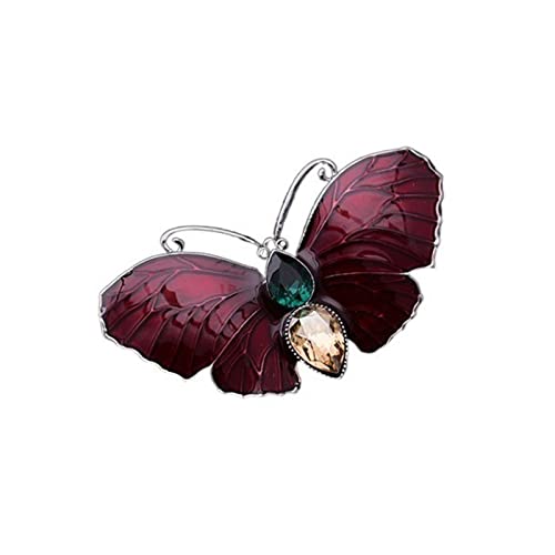 Broche papillon cristal vintage pour décoration de veste et robe