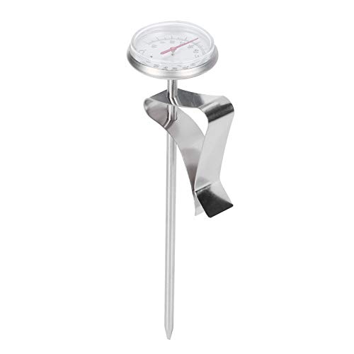 Coffee Accessory, Easy to Observe Convenient Frothing Thermometer Kitchen Thermometer Pointer Thermometer for Making Candies for Milk