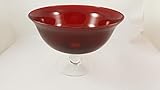 Höhe: 18,5cm 1a PartyLite - 3-Docht-Kerzenschale Burgund - P9897 - rot - Glas