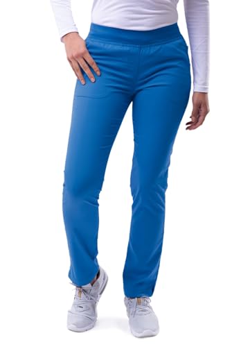 Pantalon yoga femme Adar Pro Scrubs jambe mince bleu royal M