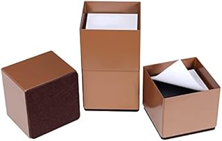 AIRUJIA 2 inch Furniture Risers, 2.4 inch Diameter Self-Adhesive Heavy Duty Bed Raisers Adds 2 inch Height to Beds Sofas Cabinets Supports 20,000 lbs, Round Brown