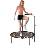 SPORTNOW Fitness Trampolin Ø114 cm klappbar für Erwachsene Schwarz+Orange