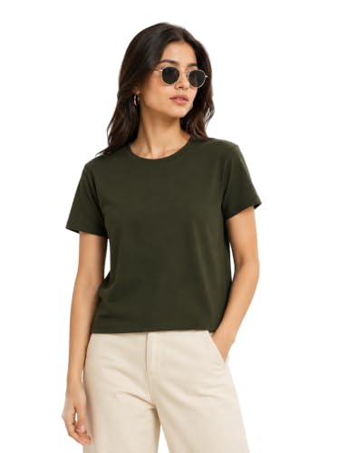 Image of Women's Plain Cotton T-Shirt