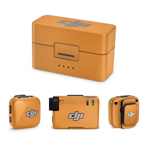 Microphone Skin Compatible with DJI Mic Mini (2024) - Solid Orange - Premium 3M Vinyl Protective Wrap Decal Cover - Easy to Apply | Crafted in The USA by MightySkins
