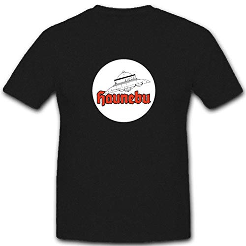 T-shirt militaire UFO Haunebu 4518 noir avec imprimé graphique original