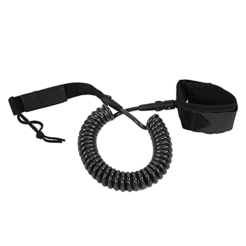 equlup Stand Up Leg Rope, 7MM/10ft TPU Surfboard Bodyboard Coiled Wrist Leash Surfing Accessories for Shortboard, Longboard, Paddleboard, Kayak