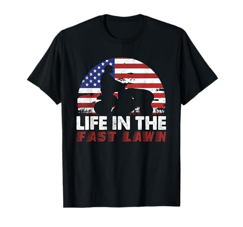 Life In The Fast Lawn Mower Racing Gardener Cortacésped Camiseta