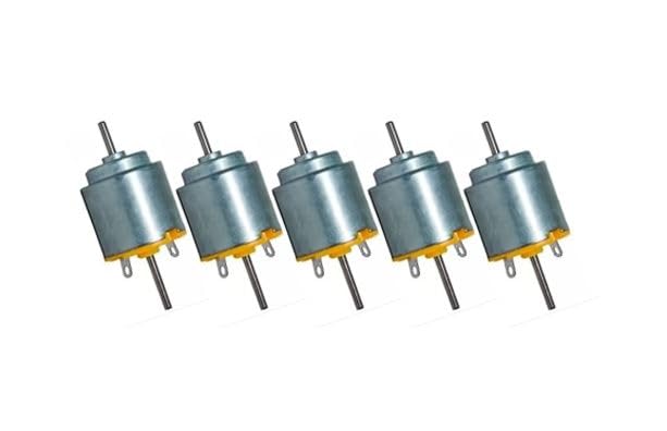 SP Electron Dual Shaft DC Motor Mini Electric Motor Carbon Brush High Speed Torque Electric Toy Cars Engine Motor Kit, for DIY Fan Toys Cars Models (Pack of 5)-image-25