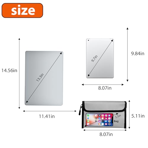 3 Pcs Fireproof Waterproof Money Important Document Bag(2000℉),Fire Proof Bag for Documents,Fire Proof Money Bag for Cash,for A4 A5 Documents Holder,Cash,Passport,Tablet,Laptop,File,Jewelry