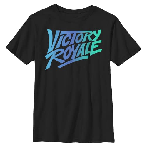 Fortnite Victory Royale Logo Camiseta, Negro, X-Large para Niños