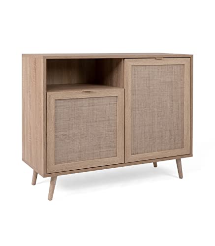 003040 Bali 01A Rafia - Cómoda (madera de roble/trenzado) Cover