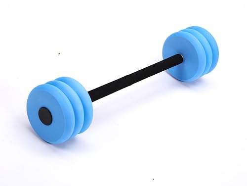 Soulchen Long Aquatic Exercise Dumbbells Foam Water Weights Dumbbell Aquatic Pool Barbells with High Density EVA Foam for Swim Water Aerobics Workouts Loss(Blue 25.2 Inch)