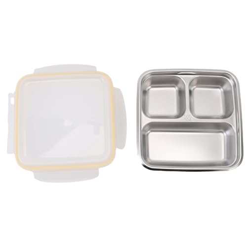 Contenedor de Alimentos de Acero Inoxidable 304 con Cierres Seguros y Diseño a Prueba de Fugas para Actividades Al Aire, Caja de Almacenamiento de Comida Liviana y Protegida contra el