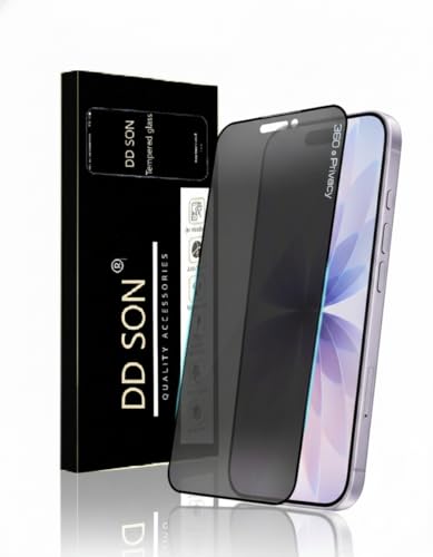 Image of DD SON Military Grade 360 Degree Privacy Tempered Glass for iPhone 17 (6.3 inch) Anti-Spy Screen Protector with Accessories Kit, Shatterproof & Scratch Resistant Screen Guard
