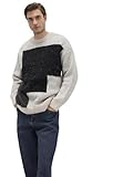 Mavi Hombre Jacquard Sweater Sweatshirt, Almond Milk, XXL