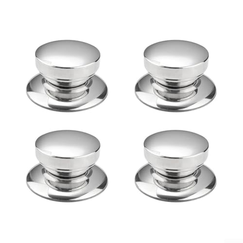 Floweringbeter Incorpora acero inoxidable en tu cocina con estas fiables asas de tapa de olla (4 piezas)