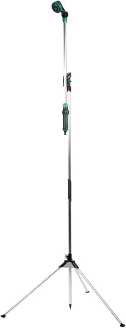 VONROC Outdoor Shower/Garden Shower 2 in 1 - Detachable telescopic spray lance - Adjustable height 147-190cm and 180° adjustable shower head