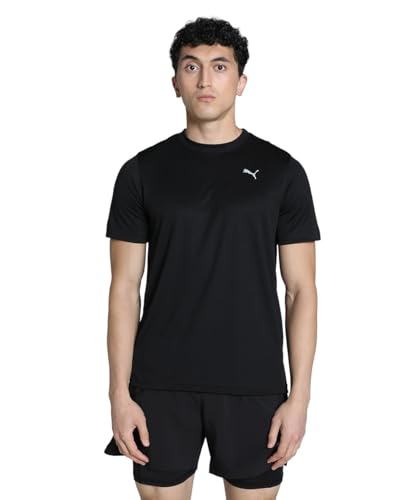 Image of Puma Men Polyester Solid Regular Fit T-Shirt