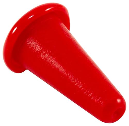 Image of Caplugs TP-4 - TP Series - Tapered Vinyl Plugs, 50 Pack, Min Hole Diameter 0.07 inch x Max Hole Diameter 0.15 inch x Length 0.50 inch, Vinyl, Red, Flexible, Small Hole Plugs (99390045)