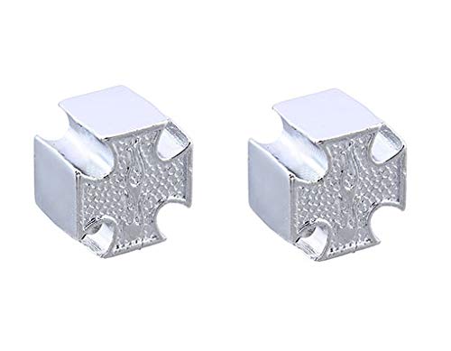 Tapones de Válvula para Bicicleta Lowrider Bike Flame Cross Cromo miniatura 1